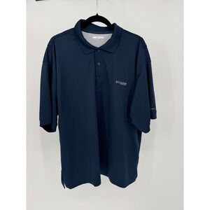 Columbia PFG Men's Navy Blue Short Sleeve Polo Shirt Fishing Outdoor Size XL